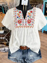 Embroidered Floral Top